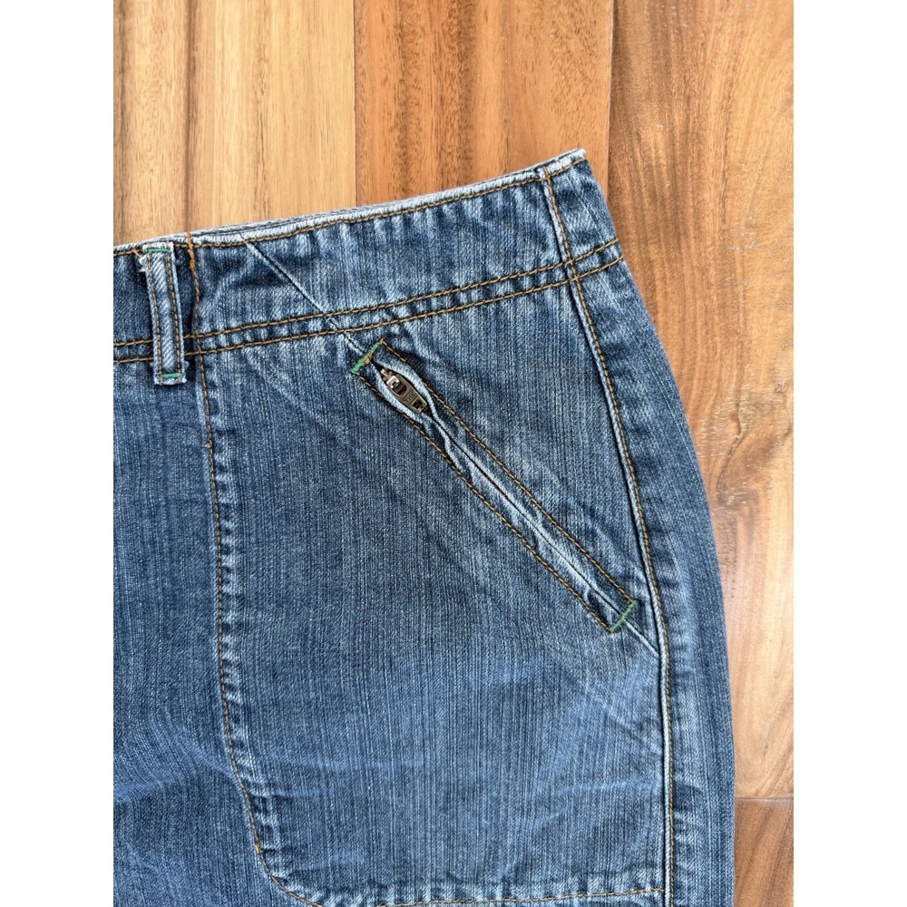 Eddie Bauer Outdoor Outfitters Jean Denim Skirt Womens Sz 14 Classic Blue Cotton - Picture 2 of 5
